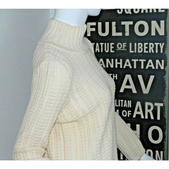 Mallory Dress Size Small Ivory 1960's Sweater‎ Italian Knit 100% Wool Vintage - Picture 7 of 13